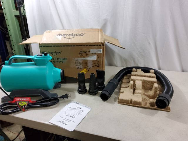 Lot 7-134596 - Shernbao single motor force dryer for pet grooming. Model SHD-2600P. 2 Temperature settings. Tested ...