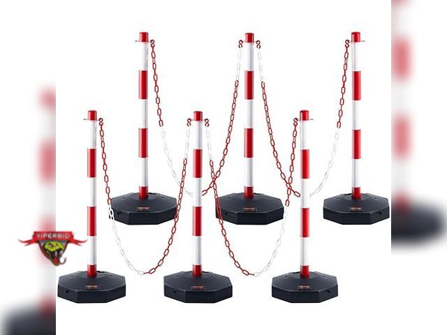Lot 7-135807 - 6-Pack Vevor Adjustable Traffic Delineator Post Cones.