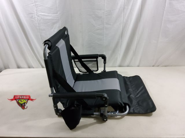 Lot 7-123325 - Alpha Camp stadium chair with armrests and bleacher clips.