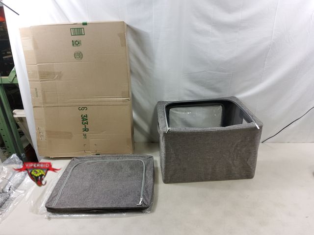 Lot 7-131658 - 2-Pack - Clothes storage boxes with metal frame.  19-1/2" X 15-3/4" X 13"H.