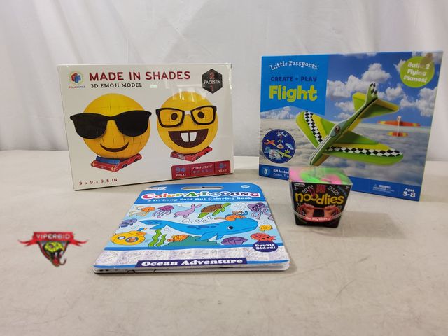 Lot 7-134696 - New! Schylling Nee Doh Noodlies, Foamworks deuces on the loose 3D emoji model (106-Pieces. 8.5 X 7 X...