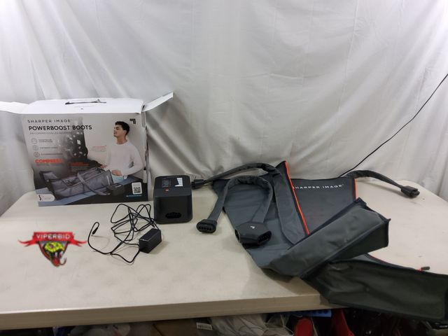 Lot 7-131871 - Sharper Image powerboost boots - air compression leg recovery. 5 compression modes.