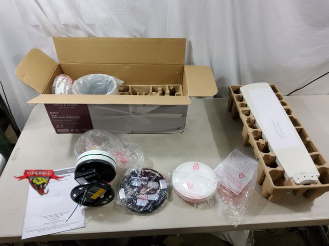 Lot 7-134717 - Home Decorators Britton 52" Indoor LED Ceiling Fan with Remote. Unable to test.
