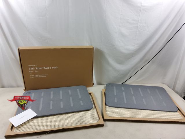 Lot 7-134529 - New! 2-Pack Dorai stone bath mats. 23-1/2" X 15".