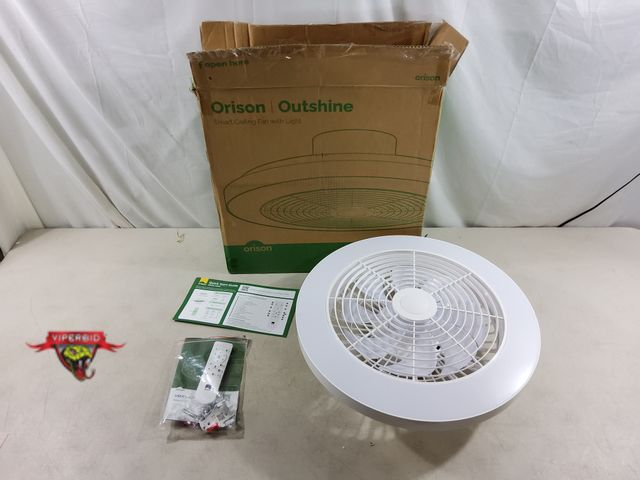 Lot 7-134954 - Orisun Outshine Indoor Smart Ceiling Fan with LED Light and Remote. Unable to test. (19-1/2" dia x 6...