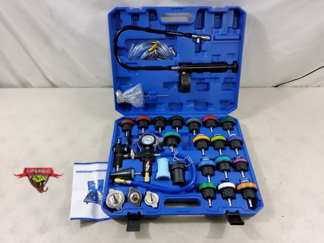 Lot 7-130107 - Calulucky radiator pressure tester &amp; vacuum type cooling system kit.