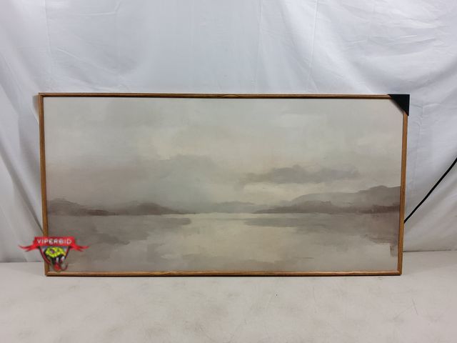 Lot 7-134463 - Framed canvas wall art. 39-3/8" 19-3/4".