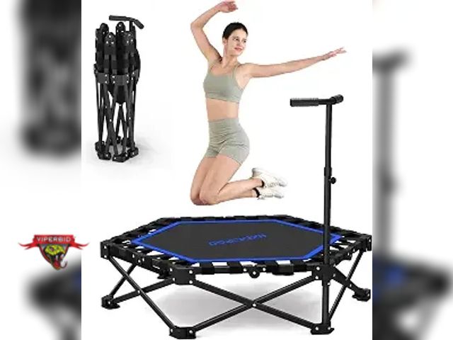 Lot 7-132727 - Hxd-Ergo Folding mini trampoline with handle. 42".
