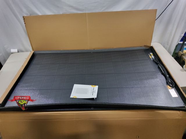Lot 7-130342 - Retail value $259! BougeRv Arch Pro 16BB-200W shade tolerant N-type flexible solar panel.