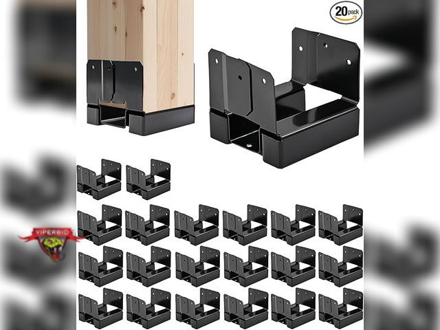 Lot 7-130616 - New! 20 PCS - 4x4 Post Base for Concrete / Brackets for Wood Posts.