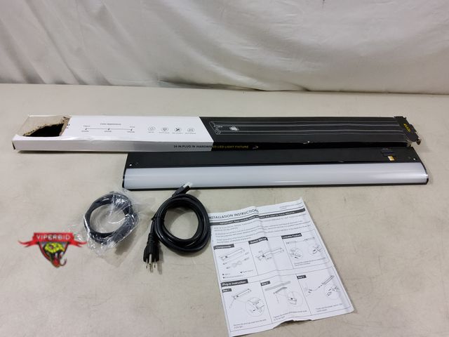 Lot 7-130517 - 24" Plug In / Hardwired lled light fixture. Tested. Color Appearance. 3000K Warm to 5000K Cool.