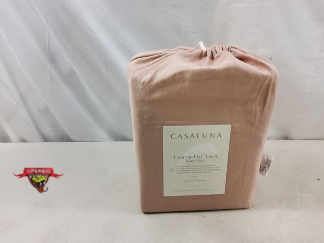 Lot 7-131624 - Casaluna Eurpean flax linen sheet set. Full size.