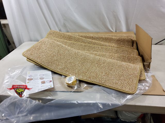 Lot 7-134111 - New! (7) Carpet stair treads with lip. 29-5/8" X 9.4".