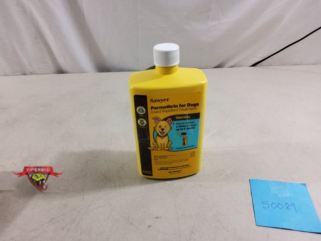 Lot 7-133533 - Sawyer 24 fl. oz. permethrin for dogs insect repellant treatment.