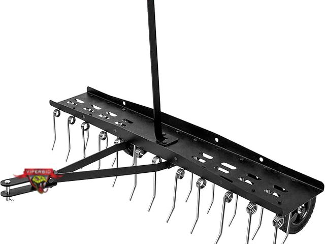 Lot 7-133998 - New! Suchtale 48" Tow Behind Detatcher for Riding Lawn Mowers.