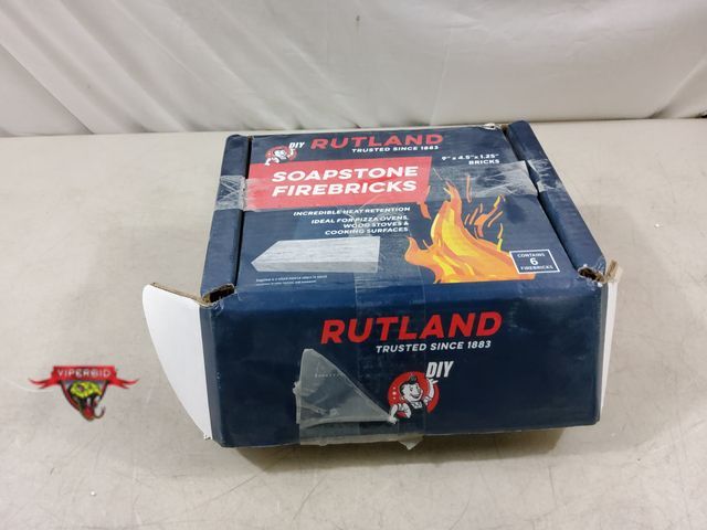 Lot 7-133190 - (6) Rutland soapstone firebricks. 9" X 4.5" X 1.25". Ideal for pizza ovens, wood stoves &amp; cookin...