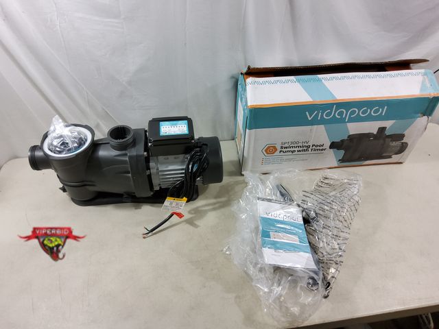 Lot 7-134701 - VidaPool SPT300-HV Swimming pool pump with timer. 3HP. Unable to test.