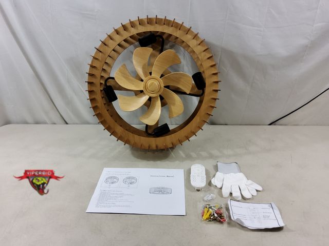 Lot 7-134334 - 4-Light 19-1/2" Dia. Ceiling fan with remote.