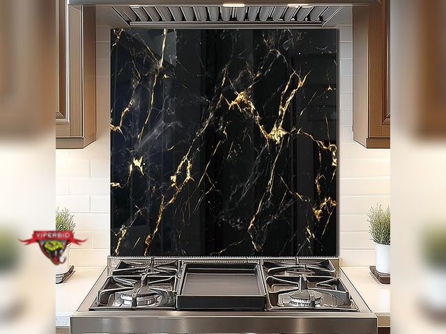Lot 7-130887 - Retail value $169! Daifuronge Tempered Glass Backsplash for Kitchen. 30" X 30".