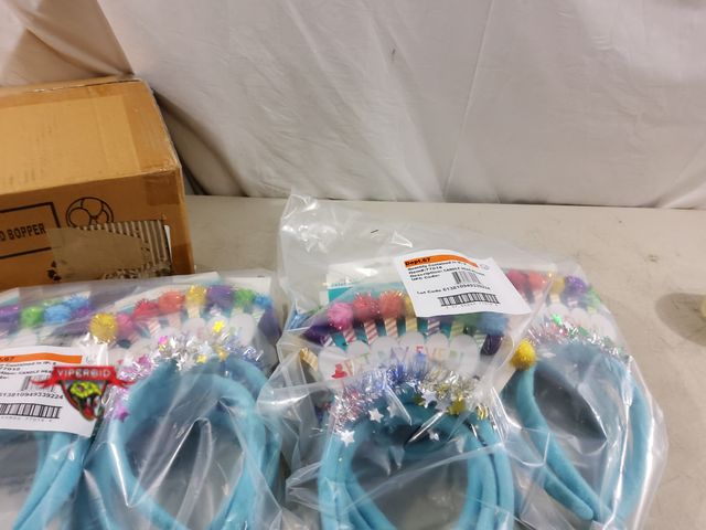Lot 7-133691 - New! (16) Best Day Ever Candle Head bopper headbands.