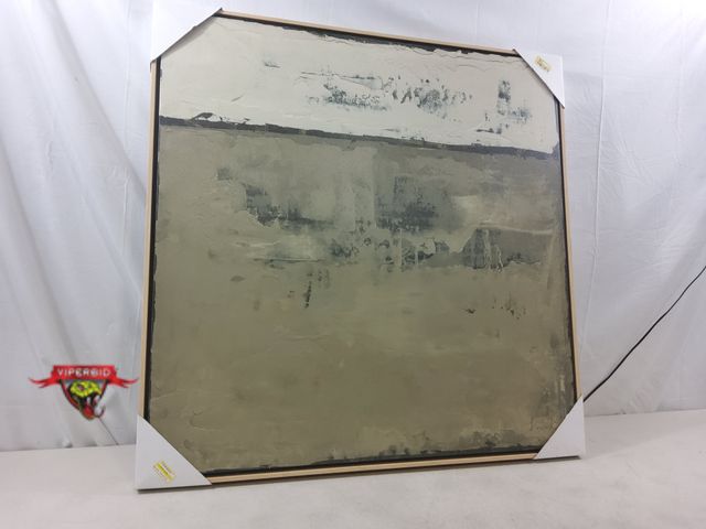 Lot 7-132744 - 33" X 33" Framed canvas color block wall art.