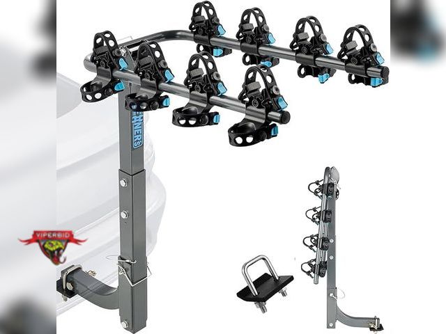 Lot 7-134338 - Goehner's hitch bike rack with anti-rattle hitch tightener. 2" Receiver.