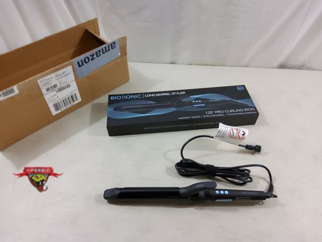 Lot 7-123363 - Retail value $111! Bio Ionic long barrel styler curling iron. 1.25" Barrel.