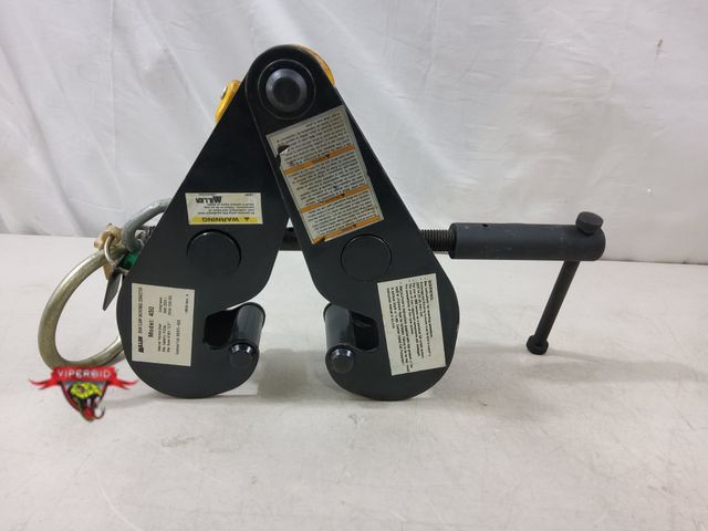 Lot 7-131743 - Miller beam clamp anchorage connector. Model 450. Max. Capacity 350 lbs. Max. beam width: 12.5".