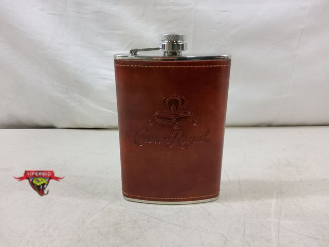 Lot 7-131005 - New! Crown Royal stainless steel 8 oz. Flask.