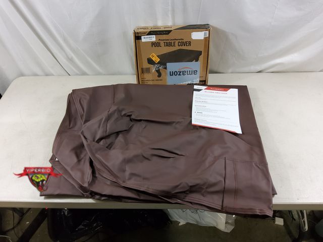 Lot 7-135638 - New! Premium Leatherette Pool Table cover. 7 ft. Brown.