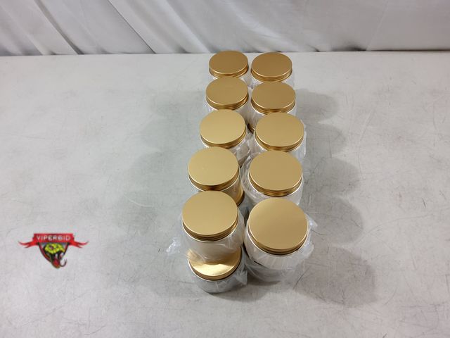Lot 7-132990 - (20) Plastic Jars with Aluminum Screw on Tops. (2-3/4"dia. x 2"T)