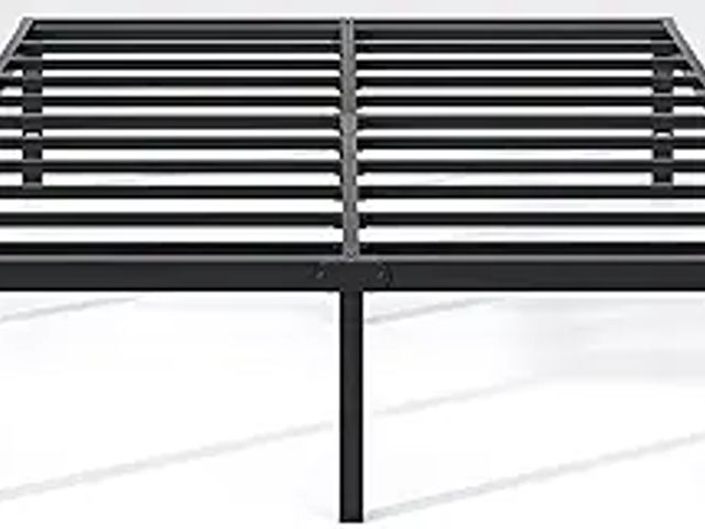 Lot 7-130384 - Full size Metal 14" platform bed frame. #1-4020-14-F.