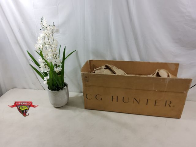Lot 7-134766 - CG Hunter Potted Faux vanta orchid plant. 26"H.