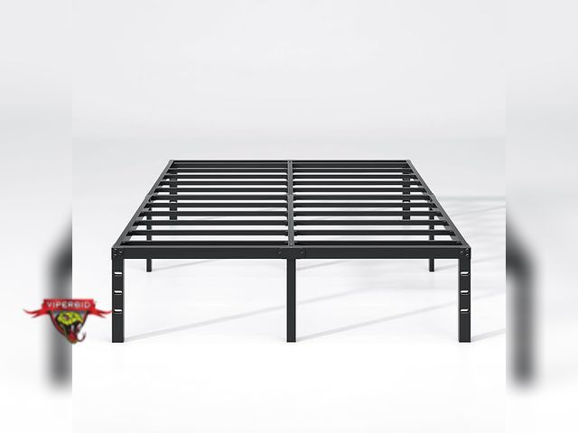 Lot 7-134479 - King size 14"H  metal platform bed frame. #A4020-14-K.
