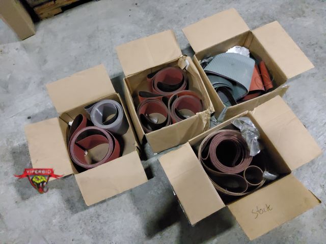 Lot 7-135923 - Lot of assorted 6" abrasive belts. Best guess 328" &amp; 186".
