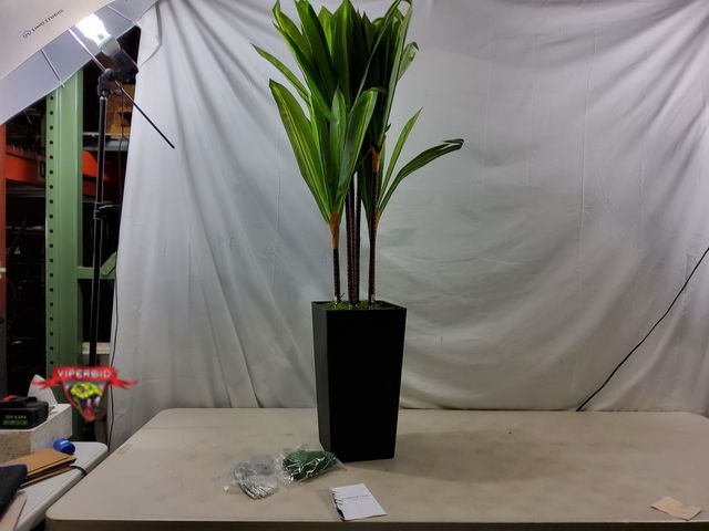 Lot 7-130034 - 46" H. Artificial potted plant with battery operated lights.