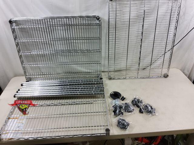 Lot 7-130494 - 4-Shelf wire shelving rack. 30" X 24"X approx. 58"H.