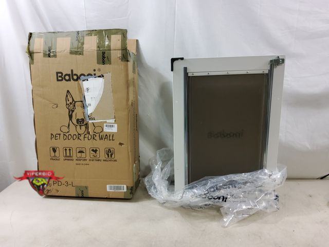 Lot 7-133133 - Baboni 3-Flap pet door for wall. For pets up to 100 lbs.