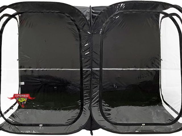 Lot 7-131312 - WeatherPod side by side 2-4 Person pop up pod. 46"D X 92"L X 59"H.
