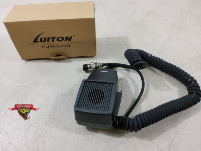 Lot 7-134645 - Looks new! Luiton PJH-002  4-pin replacement push-to-talk (PTT) handheld speaker microphone .