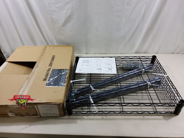 Lot 7-123511 - 2-Shelf wire shelving unit. 23-1/2" X 17-1/2" X approx. 50"H.