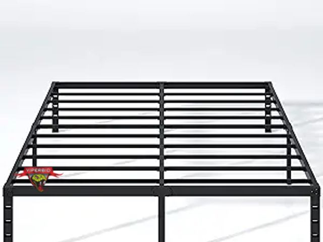 Lot 7-134506 - Jeto metal queen size 18" H. Bed frame. Model A-4020-18-Q.