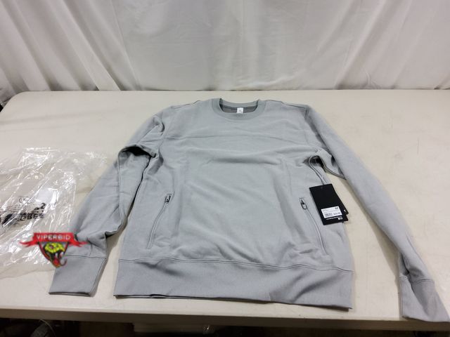 Lot 7-123412 - New! 90 Degree by Reflex ulta melange Damson crew neck sweatshirt with zippered pockets. Size: M.