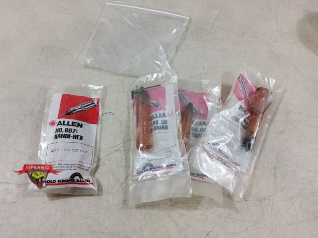 Lot 7-133216 - New! (4) Allen No. 607 Handi-Hex shaft drivers. .050.