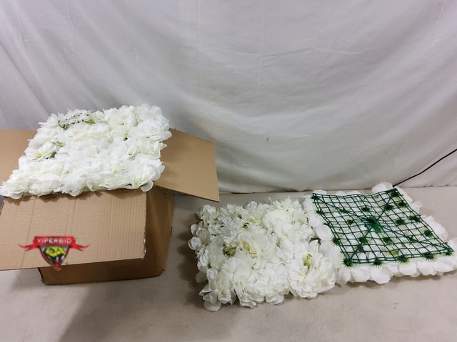 Lot 7-130295 - (12) Artificial flower wall panels. 12" X 12".