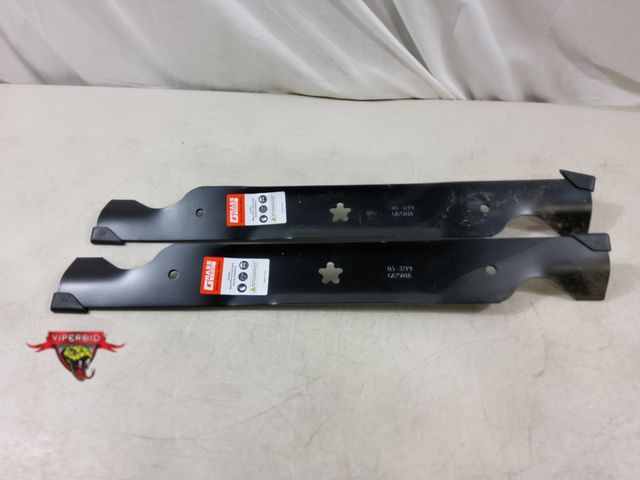 Lot 7-132823 - (2) Grasscool 23-5/8" Blades with 5 Point Star Mounting Hole. Little bit of dirt on blade, unsharpen...