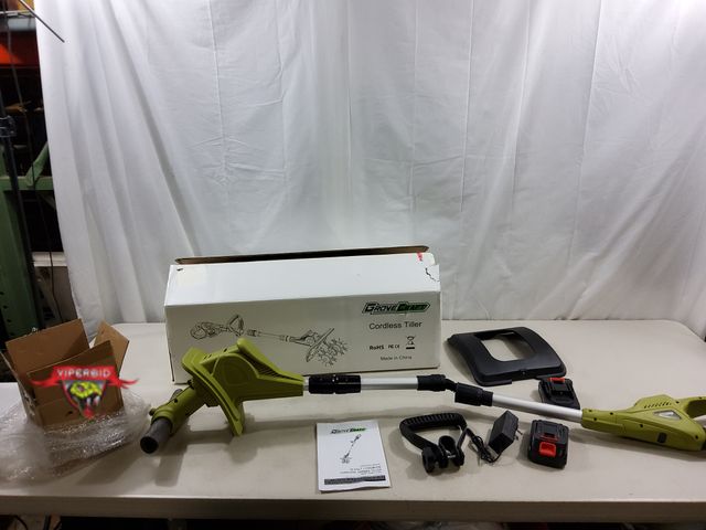 Lot 7-131044 - GroveCraft Cordless tiller. Model GC2503.  Powers on.