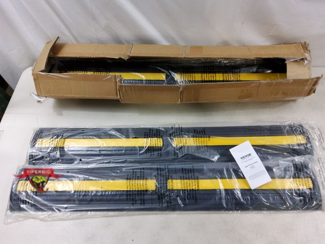 Lot 7-131877 - 4-Pack VEVOR Cable Protector Ramps. 39.37"L x 5.91"W Model CP-1EV-4. Each: 39.37"L x 5.91"W.