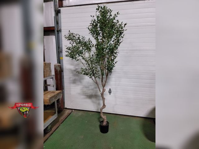 Lot 7-131857 - 8 Ft. Potted artificial olive tree.