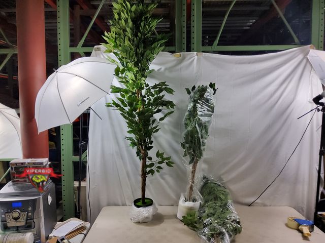 Lot 7-131722 - Set of 2 - Potted 6.5 Ft. Artificial trees.